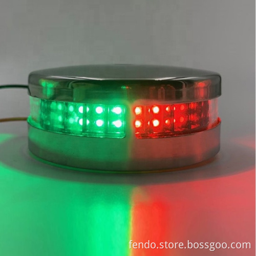 Red and Green Stainless Steel Marine Boat LED Navigation Signal Lights
